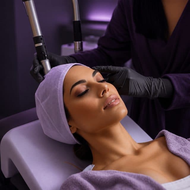 Sala de clínica de estética preparada para atendimento profissional