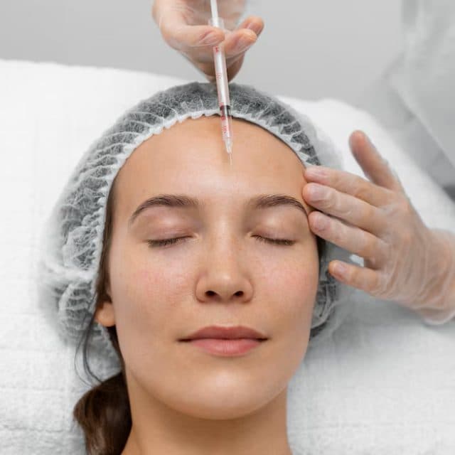 Profissional de estética explicando procedimento para paciente