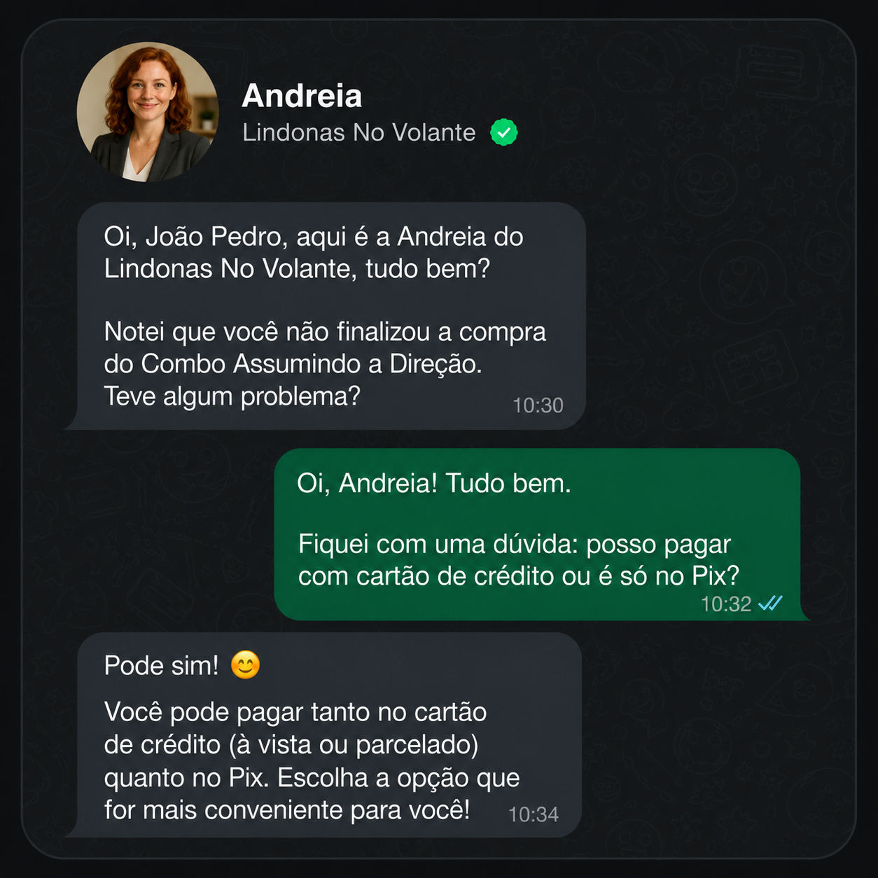 Agente de IA para recuperação de vendas — Lindonas no Volante